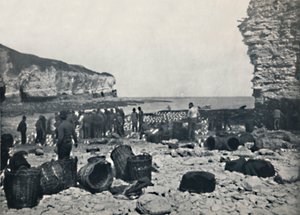 Flamborough - De vissers aan het werk, 1895 door Unbekannt