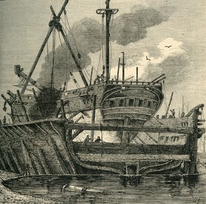 Drijvend dok, Deptford 1820, ca. 1878