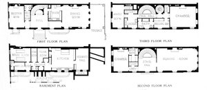 Plattegronden, huis van mevrouw WK Vanderbilt, New York City, 1924