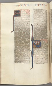 Fol. 148v, Kronieken I, gehistorieerde initiaal A, drie afstammelingen van Adam door Unbekannt