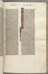 Fol. 96r, Ruth, Geïllustreerde Initiaal I met Elimilech en Naomi, ca. 1275-1300 door Unbekannt