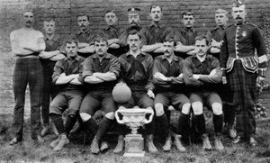 Voetbalteam van het 1e Royal Scots Lothian Regiment, 1896