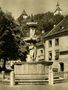 Fontein, Friesach, Oostenrijk, ca. 1935 door Unbekannt