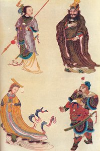 Vier beroemde figuren in de Chinese geschiedenis, 1907 door Unbekannt