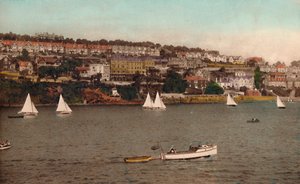Fowey vanaf Polruan, ca. 1930 door Unbekannt