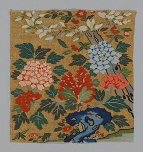 Fragment van een Stoel Paneel K’assu, China, Qing-dynastie