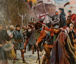 Frederik I, markgraaf van Brandenburg, verslaat de Quitzows, 1414, 1936
