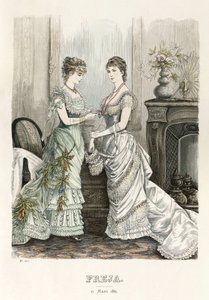 Freja- geïllustreerd Scandinavisch modetijdschrift 1881, illustratie nr. 6 door Unbekannt