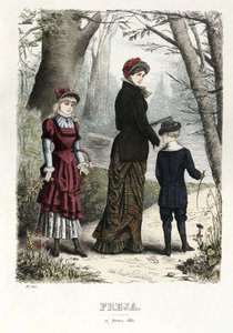 Freja- geïllustreerd Scandinavisch modetijdschrift 1881, illustratie nr. 8 door Unbekannt