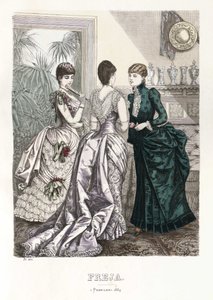 Freja- geïllustreerd Scandinavisch modetijdschrift 1884, illustratie nr. 3 door Unbekannt