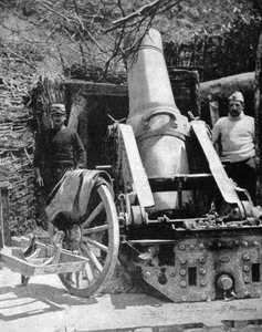 Franse 270 zware artilleriemortier, Artois, Frankrijk, Eerste Wereldoorlog, 1915