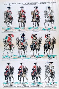Frans leger, bereden musketiers, 18e eeuw 19e eeuw