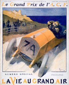 Franse Grand Prix, omslag van het tijdschrift La Vie au Grand Air, 1908 door Unbekannt