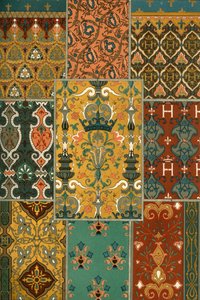 Franse renaissanceschildering van tapijt, 1898 door Unbekannt