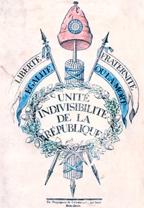 Franse Revolutie 1789: Allegorisch embleem van de Republiek door Unbekannt