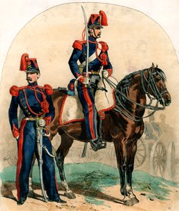 Franse artillerie-uniformen