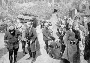 Franse koloniale soldaten in Picardië, Frankrijk, Eerste Wereldoorlog, 1915