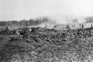 Franse tegenaanval tussen de Somme en de rivier de Oise, Picardië, Frankrijk, 1918
