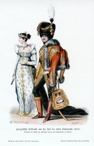 Franse hofkleding uit de tijd van het eerste keizerrijk, 1807 door Unbekannt