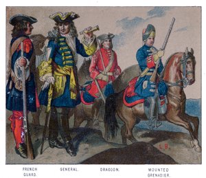 Franse militaire kleding, 1704 door Unbekannt
