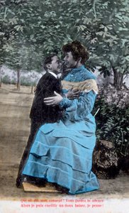Franse romantische ansichtkaart, ca. 1900