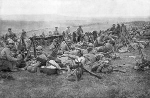 Franse troepen in rust, Verdun, Frankrijk