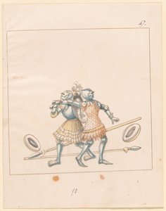Freydal, Het Boek van Toernooien en Jousts van Keizer Maximiliaan I: Gevechten...Plaat 152, ca. 1515 door Unbekannt