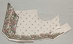 Voorste helft van een vest, eind 1700s door Unbekannt