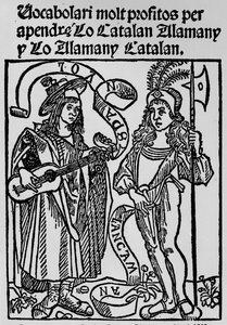 Frontispice van een Catalaans-Duits woordenboek gedateerd 1502, 1934 door Unbekannt