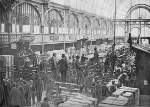 Fruitveilingen op Covent Garden Market, Londen door Unbekannt