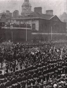 Begrafenisstoet van koning Edward VII, Whitehall, Londen, 20 mei 1910 door Unbekannt