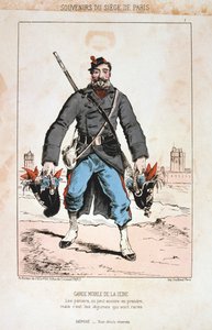 Garde Mobile de la Seine, Beleg van Parijs, 1870-1871 door Unbekannt