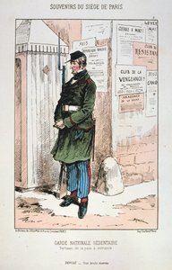 Garde Nationale Sedentaire, Beleg van Parijs, 1870-1871 door Unbekannt