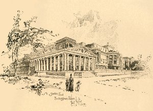 Tuinzijde, Buckingham Palace, Westminster, Londen, ca. 1890 door Unbekannt