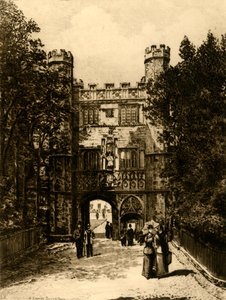 Poort van Trinity College, Cambridge, 1898 door Unbekannt