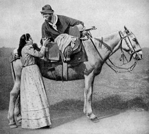 Gaucho geliefden wisselen matebekers uit, Argentinië, 1922 door Unbekannt