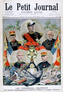 Generaal Davout en leden van de Raad van het Legioen van Eer door Unbekannt
