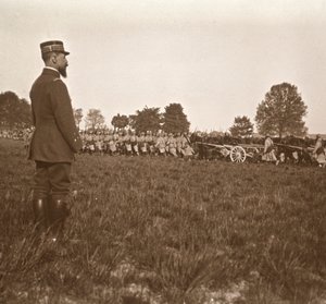 Generaal Henri Gouraud, Champagne, Noord-Frankrijk, ca. 1914-ca. 1918 door Unbekannt