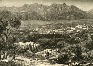 Algemeen uitzicht op Sparta, gerestaureerd, 1890