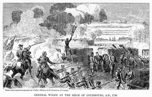 Generaal Wolfe bij het Beleg van Louisbourg, AD 1758 door Unbekannt