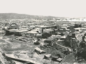 Algemeen uitzicht op de stad, Valparaiso, Chili, 1895