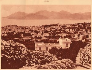 Algemeen uitzicht genomen vanaf Pezou, Cannes, 1930 door Unbekannt