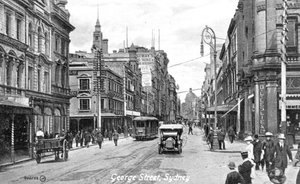 George Street, Sydney, Australië, ca. 1900s door Unbekannt