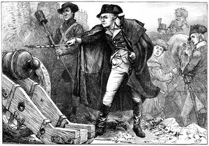 George Washington bij het beleg van Yorktown, Virginia, 1781 c1880 door Unbekannt