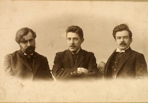 Georgy Chulkov, Vasili Milioti en Genrich Tasteven, Russische schrijvers, 1900s door Unbekannt