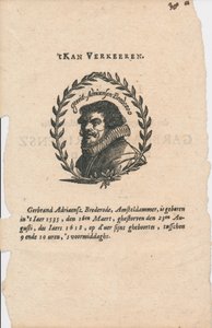 Gerbrand Adriaensz. Bredero 1585-1618 door Unbekannt