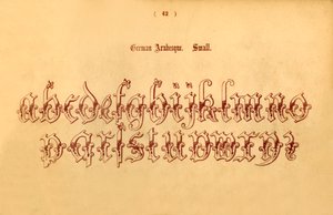 Duitse Arabesk. Klein, 1862 door Unbekannt