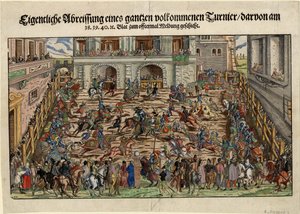 Duits riddertoernooi, ca. 1530 door Unbekannt