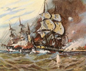 Duitse batterijaanval vanaf het strand bij Eckernförde, 5 april 1849, 1936