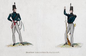 Duitse soldaten uit de Waterloo-periode, 19e eeuw door Unbekannt